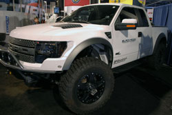 The SEMA featured 2010 Ford F-150 Raptor was equipped with Black Rock Wheels