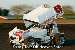 Jonathan Allard recently finished second place in a World of Outlaws event at the Thunderbowl Speedway, in Tulare, California. 