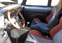 Steve Jones modeled the interior of his 1954 Suburban with racing-style bucket seats