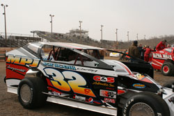 Youngest son Jared in the pits before warm-ups at Hagerstown Speedway