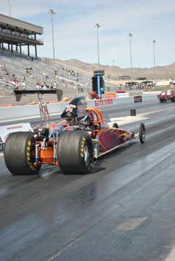 Justin Lamb seared the track with a run of 7.745 seconds at 162.45 mph in his Chevy-powered dragster