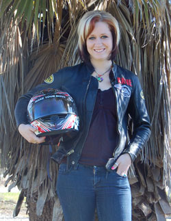 Kalifornia Katie says it gives her chills to think that K&N is supporting her and helping her to be the very best Pro Stock motorcycle drag racer she can possibly become.