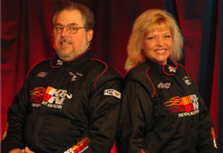 K&N's Husband and Wife Drag Racing Duo, Kevin and Kathy Fisher who can be seen on their own online reality series, "Married With Dragsters"