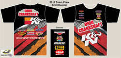 Carefully tailored after Kathy Fisher's K&N 2012 Dragster scheme, the crew's new sublimated crew shirts are poised to be a hit.
