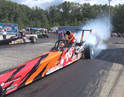 K&N's Fisher takes her very first round win in brand new American dragster and turns it into its first final. 