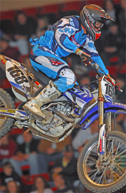 Bobby J's Yamaha Keith Johnson victory in 2009 AMA Arenacross Series season kick-off