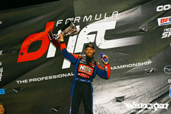 Chris Forsberg takes the podium after his Formula Drift Championship win