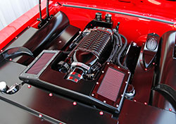 The Supercharged LS1 features a custom intake system with K&N Performance Air Filters