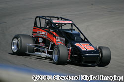 Kody Swanson got his first USAC Western Sprint victory of the year driving for Harvest Supply Racing.