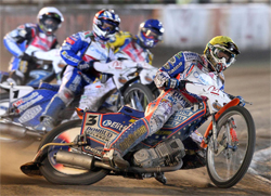 Jason Crump ready for the Challenge in the second round of the 2009 World Speedway Grand Prix Championship Chase, photo by Mike Patrick Photography