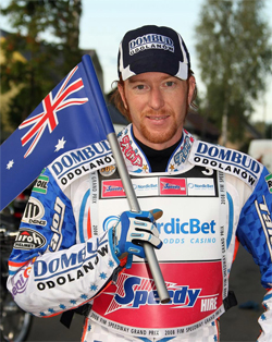 Australian Jason Crump will chase his third Grand Prix World Championship at Leszno in Poland, photo by Mike Patrick Photography