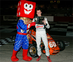 Western Speed Driver Michael Lewis drove Ford Focus Midget to victory at the Las Vegas Motor Speedway Bullring in Nevada