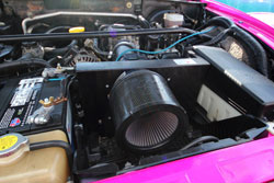 Lina Rodriguez chose K&N's Mazda RX-8 air intake because, as she says, "it looks sick, and makes good horsepower".
