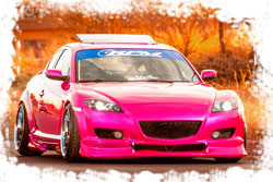 Most people would be stuck on the paint job, but Lina Rodriguez took extra time with her Mazda RX-8 to really get it right because lets face it... It's a girls show car.