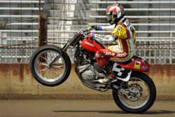 Joe Kopp and his Ducati-powered motorcycle