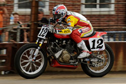 18-year-old flat-track motorcycle rookie Brad Baker