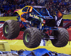 Ford Powered K&N Black Stallion gets big air in Monster Truck action