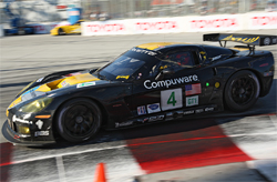 American Le Mans Series trouble free run to victory for Corvette Racing's No. 4 C6.R on the Streets of Long Beach