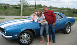 Dick (Dad) Macy and Katie Carter and the '68 Street Camaro