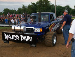Jonathon Payne at Lucas Oil Pro Pulling event at Goshen Park in Clay City, Indiana