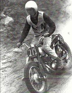 Early in his career Malcom Smith rode a Greeves, built by a British motorcycle manufacturer producing motorcycles mainly for the off-road market