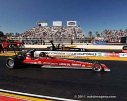 Darrell Gwynn took to the race track for the first time in twenty-one years, alongside his old rival and friend Garlits