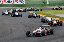 Lewis won his first Formula 3 Euro Series race leading from start to finish