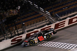 Michael Self takes the checkered flag at NASCAR K&N Pro Series  race at Iowa Speedway