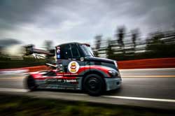 Mike Ryan has competed in 16 of the last 17 Pikes Peak International Hill Climbs from the seat of his Freightliner semi-truck. 