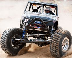 Brad and Roger Lovell had consistent runs in their No. 32 Ford at Moab, Utah, photo by Chad Jock Photography