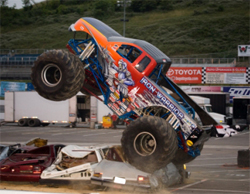 Iron Warrior flies the K&N Flag in Monster Truck Competition, photo by Matt Rowland