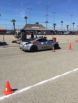 Caesar Martinez and his 2005 Nissan 350Z at Hotchkis Cup Autocross Challenge