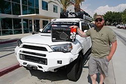 Team Overland Founder and Executive Director, Matthew Havniear with K&N intake for Toyota 4Runner