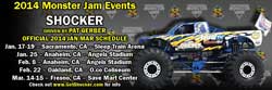 The 2014 event schedule for the Shocker Monster truck