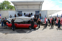 The unvailing of Major Jeffrey Calero's Pontiac GTO that was finshed by Paul's Rods and Restos
