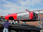 Body transport for paint of Major Jeffrey Calero's Pontiac GTO