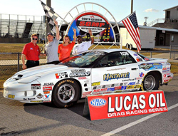 Peter Biondo followed up his Super Gas win at South Georgia with a NHRA Lucas Oil Race victory at the same venue, this time in his Super Stock Firebird