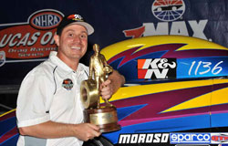 With this latest victory Biondo now has been to 58 National NHRA finals and he's won 39 of those appearances.