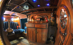 Custom wood interior for the "Pirates of the Caravan"