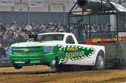 2008 Chevrolet named The Midnight Revenger in the Pro Pulling League's Super Modified 2WD Truck Class