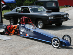 Mother and son tear up the local race track in Missouri with her 1970 Chevelle and his junior dragster