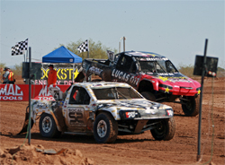 Off Road short course dirt racers compete in LOORRS Series at Surprise, Arizona