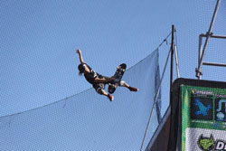 Tony Hawk and friends, including Shaun White, wowed the Beverly Hills crowd with high-flying aero displays.