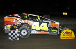 Russell Morseman, of Addison, New York, recently earned his first feature win in the Northeast Dirt Modified Division at the Blackrock Speedway.