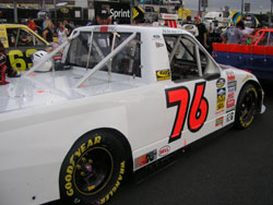 Ryan Hackett Racing's season ended for the #76 Ford at the Talladega Super Speedway