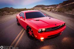 Sal Danley's Dodge Challenger has a mean stance