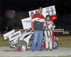 Dominic Scelzi is following in his father's racing footsteps as a force to be dealt with on the track