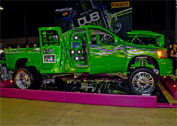 First 4X4 awarded 2009 Best of Show by DUB in San Jose, California is a modified 2004 Dodge Ram 4X4 Diesel Dualie