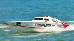 The K&N supported 30-foot Phantom Superboat Vee class vessel is capable of reaching 95 mph