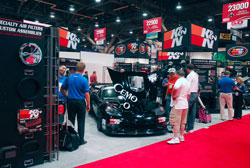 K&N displayed a black ZR1 Corvette with their carbon fiber intake installed